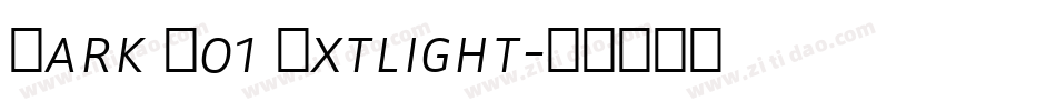 Mark W01 Extlight字体转换